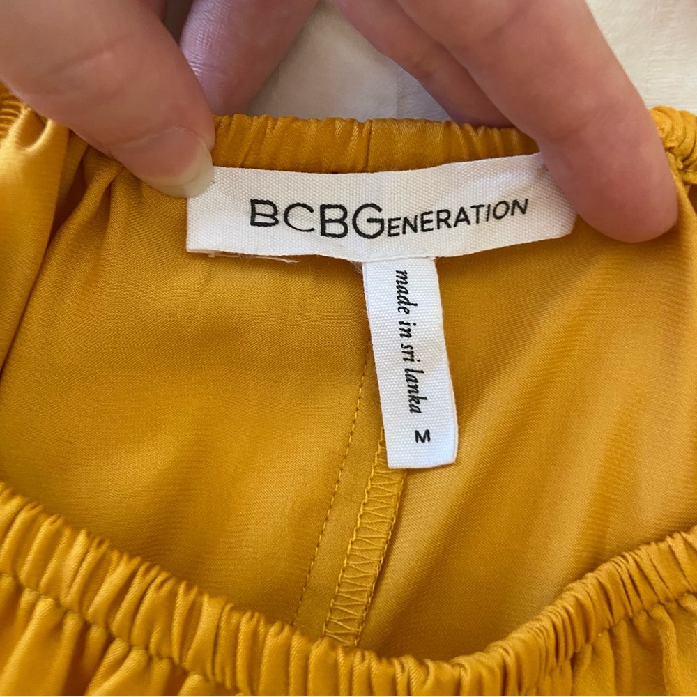 Bcbgeneration Yellow Square Neck Blouse - image 3